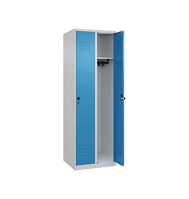 CP Spind Classic Plus lichtblau, lichtgrau 080000-20-S10005, 2 Schließfächer 60,0 x 50,0 x 185,0 cm
