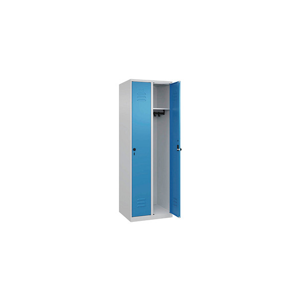 4067521350232 - Spind Classic Plus lichtblau lichtgrau 080000-20-S10005 2 Schließfächer 600 x 500 x 1850 cm 4067521350232 C+P-Möbel