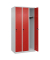 CP Spind Classic Plus lichtgrau, verkehrsrot 080000-30-S10002, 3 Schließfächer 90,0 x 50,0 x 185,0 cm