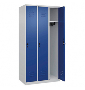 CP Spind Classic Plus lichtgrau, enzianblau 080000-30-S10003, 3 Schließfächer 90,0 x 50,0 x 185,0 cm