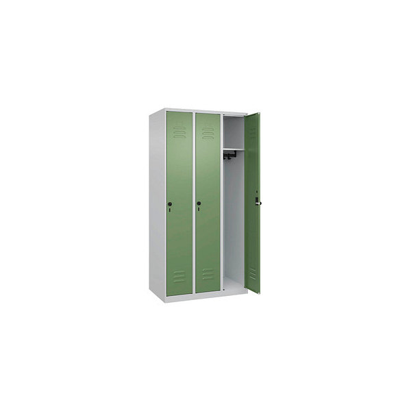 4067521351697 - Spind Classic Plus lichtgrau resedagrün 080000-30-S10006 3 Schließfächer 900 x 500 x 1850 cm 4067521351697 C+P-Möbel 4067521351697 - Spind Classic Plus lichtgrau resedagrün 080000-30-S10006 3 Schließfächer 900 x 500 x 1850 cm 4067521351697 C+P-Möbel