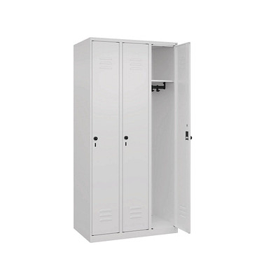 CP Spind Classic Plus verkehrsweiß 080000-30-S10012, 3 Schließfächer 90,0 x 50,0 x 185,0 cm