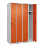 CP Spind Classic Plus reinorange, lichtgrau 080000-40-S10000, 4 Schließfächer 120,0 x 50,0 x 185,0 cm