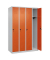 CP Spind Classic Plus reinorange, lichtgrau 080000-40-S10000, 4 Schließfächer 120,0 x 50,0 x 185,0 cm
