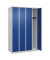 CP Spind Classic Plus lichtgrau, enzianblau 080000-40-S10003, 4 Schließfächer 120,0 x 50,0 x 185,0 cm