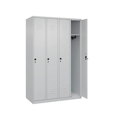 CP Spind Classic Plus lichtgrau 080000-40-S10008, 4 Schlie&szlig;f&auml;cher 120,0 x 50,0 x 185,0 cm