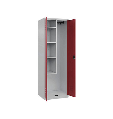 CP Putzmittelschrank Classic Plus 080100-00-S10001 rubinrot, lichtgrau 60,0 x 50,0 x 185,0 cm, aufgebaut
