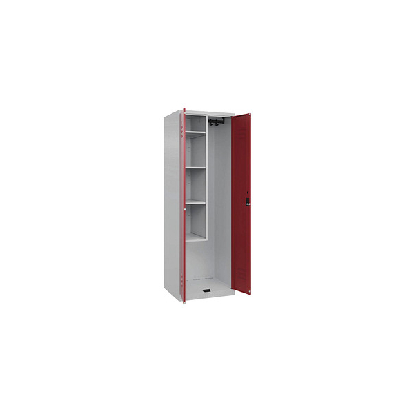 4067521356883 - Putzmittelschrank Classic Plus 080100-00-S10001 rubinrot lichtgrau 600 x 500 x 1850 cm aufgebaut 4067521356883 C+P-Möbel 4067521356883 - Putzmittelschrank Classic Plus 080100-00-S10001 rubinrot lichtgrau 600 x 500 x 1850 cm aufgebaut 4067521356883 C+P-Möbel
