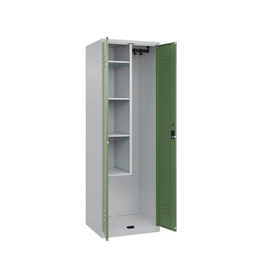 CP Putzmittelschrank Classic Plus 080100-00-S10006 resedagrün, lichtgrau 60,0 x 50,0 x 185,0 cm, aufgebaut