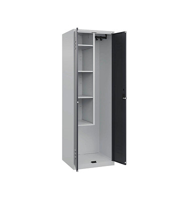 CP Putzmittelschrank Classic Plus 080100-00-S10007 lichtgrau, anthrazitgrau 60,0 x 50,0 x 185,0 cm, aufgebaut