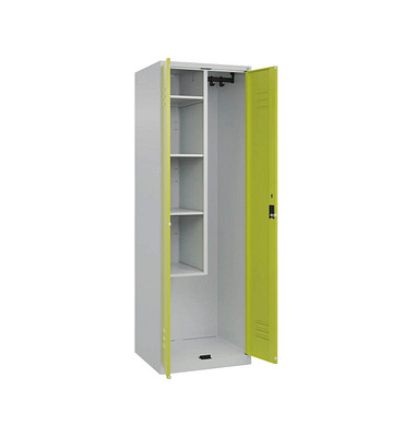 CP Putzmittelschrank Classic Plus 080100-00-S10009 lichtgrau, clowngrün 60,0 x 50,0 x 185,0 cm, aufgebaut