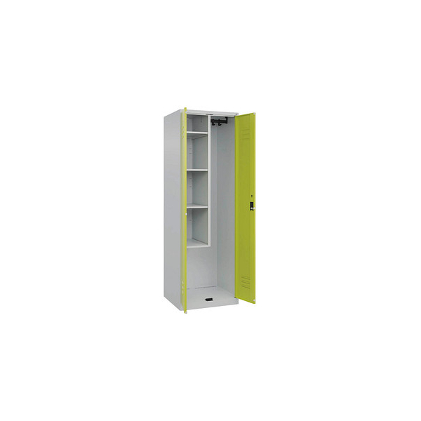 4067521356968 - Putzmittelschrank Classic Plus 080100-00-S10009 lichtgrau clowngrün 600 x 500 x 1850 cm aufgebaut 4067521356968 C+P-Möbel 4067521356968 - Putzmittelschrank Classic Plus 080100-00-S10009 lichtgrau clowngrün 600 x 500 x 1850 cm aufgebaut 4067521356968 C+P-Möbel