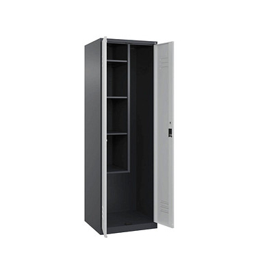 CP Putzmittelschrank Classic Plus 080100-00-S10011 lichtgrau, anthrazitgrau 60,0 x 50,0 x 185,0 cm, aufgebaut