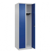 CP Spind Classic Plus lichtgrau, enzianblau 080000-20-S10015, 2 Schließfächer 60,0 x 50,0 x 185,0 cm