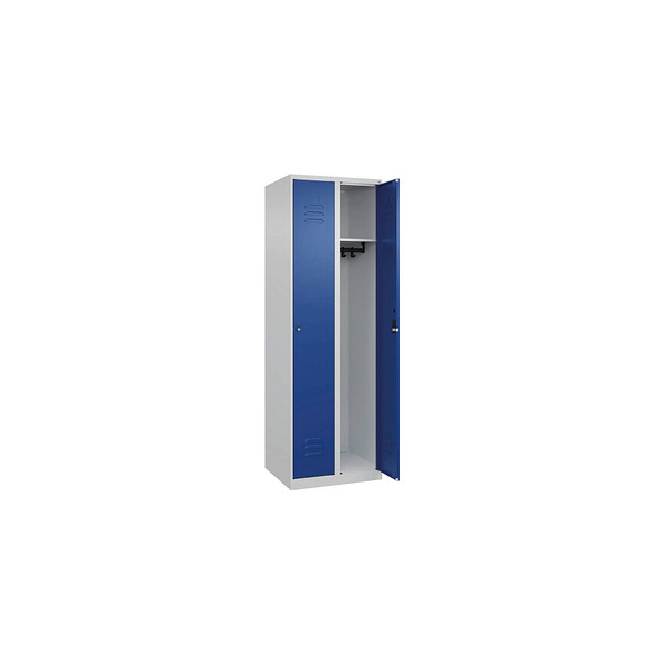4067521363652 - Spind Classic Plus lichtgrau enzianblau 080000-20-S10015 2 Schließfächer 600 x 500 x 1850 cm 4067521363652 C+P-Möbel