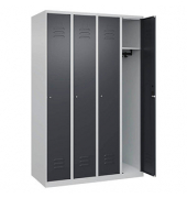 CP Spind Classic Plus anthrazitgrau, lichtgrau 080000-40-S10014, 4 Schließfächer 120,0 x 50,0 x 185,0 cm
