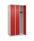 CP Spind Classic Plus lichtgrau, verkehrsrot 080000-30-S10014, 3 Schließfächer 90,0 x 50,0 x 185,0 cm