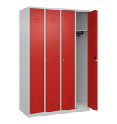 CP Spind Classic Plus lichtgrau, verkehrsrot 080000-40-S10017, 4 Schließfächer 120,0 x 50,0 x 185,0 cm