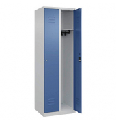 CP Spind Classic Plus lichtgrau, fernblau 080000-20-S10018, 2 Schließfächer 60,0 x 50,0 x 185,0 cm