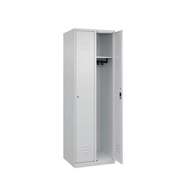 CP Spind Classic Plus lichtgrau 080000-20-S10022, 2 Schließfächer 60,0 x 50,0 x 185,0 cm
