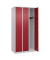 CP Spind Classic Plus lichtgrau, rubinrot 080000-30-S10018, 3 Schließfächer 90,0 x 50,0 x 185,0 cm