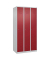 CP Spind Classic Plus lichtgrau, rubinrot 080000-30-S10018, 3 Schließfächer 90,0 x 50,0 x 185,0 cm