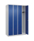 CP Spind Classic Plus lichtgrau, enzianblau 080000-40-S10024, 4 Schließfächer 120,0 x 50,0 x 185,0 cm