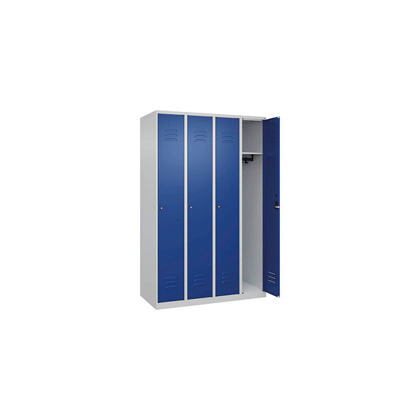 4067521365175 - Spind Classic Plus lichtgrau enzianblau 080000-40-S10024 4 Schließfächer 1200 x 500 x 1850 cm 4067521365175 C+P-Möbel 4067521365175 - Spind Classic Plus lichtgrau enzianblau 080000-40-S10024 4 Schließfächer 1200 x 500 x 1850 cm 4067521365175 C+P-Möbel