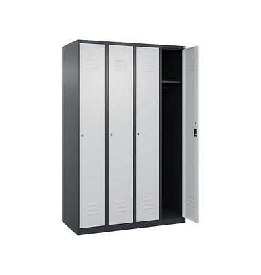 CP Spind Classic Plus anthrazitgrau, lichtgrau 080000-40-S10028, 4 Schließfächer 120,0 x 50,0 x 185,0 cm
