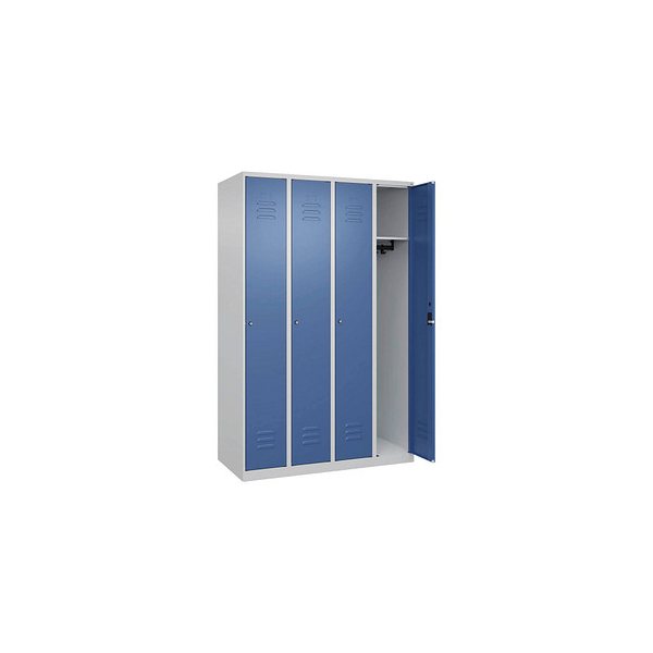 4067521365465 - Spind Classic Plus lichtgrau fernblau 080000-40-S10029 4 Schließfächer 1200 x 500 x 1850 cm 4067521365465 C+P-Möbel 4067521365465 - Spind Classic Plus lichtgrau fernblau 080000-40-S10029 4 Schließfächer 1200 x 500 x 1850 cm 4067521365465 C+P-Möbel