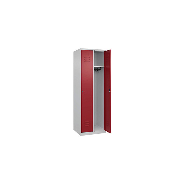 4067521365472 - Spind Classic Plus lichtgrau rubinrot 080000-20-S10031 2 Schließfächer 600 x 500 x 1850 cm 4067521365472 C+P-Möbel 4067521365472 - Spind Classic Plus lichtgrau rubinrot 080000-20-S10031 2 Schließfächer 600 x 500 x 1850 cm 4067521365472 C+P-Möbel