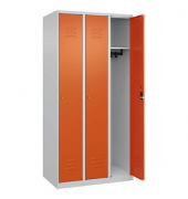 CP Spind Classic Plus reinorange, lichtgrau 080000-30-S10031, 3 Schließfächer 90,0 x 50,0 x 185,0 cm