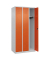 CP Spind Classic Plus reinorange, lichtgrau 080000-30-S10031, 3 Schließfächer 90,0 x 50,0 x 185,0 cm