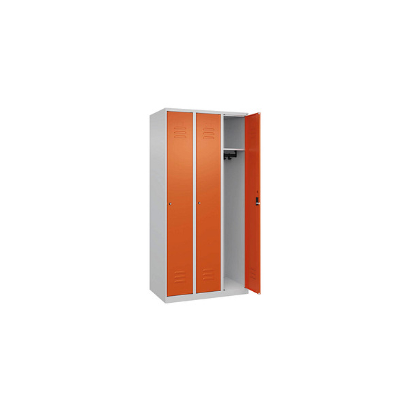 4067521415047 - Spind Classic Plus reinorange lichtgrau 080000-30-S10031 3 Schließfächer 900 x 500 x 1850 cm 4067521415047 C+P-Möbel 4067521415047 - Spind Classic Plus reinorange lichtgrau 080000-30-S10031 3 Schließfächer 900 x 500 x 1850 cm 4067521415047 C+P-Möbel
