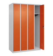 CP Spind Classic Plus reinorange, lichtgrau 080000-40-S10031, 4 Schließfächer 120,0 x 50,0 x 185,0 cm