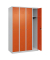 CP Spind Classic Plus reinorange, lichtgrau 080000-40-S10031, 4 Schließfächer 120,0 x 50,0 x 185,0 cm