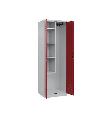 CP Putzmittelschrank Classic Plus 080100-00-S10014 rubinrot, lichtgrau 60,0 x 50,0 x 185,0 cm, aufgebaut