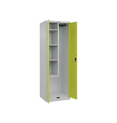 CP Putzmittelschrank Classic Plus 080100-00-S10022 lichtgrau, clowngrün 60,0 x 50,0 x 185,0 cm, aufgebaut