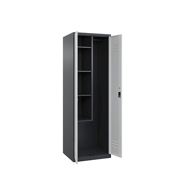 CP Putzmittelschrank Classic Plus 080100-00-S10024 lichtgrau, anthrazitgrau 60,0 x 50,0 x 185,0 cm, aufgebaut