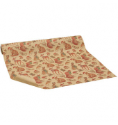 Geschenkpapier Vintage 516020, Waldtiere, 50cm x 20m, braun/rot