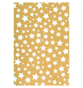 Geschenkpapier Diadem 017610, Sterne, 50cm x 20m, gold/weiß