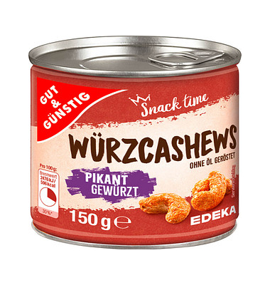 pikant gewürzt Kerne 150,0 g Cashewnüsse pikant gewürzt Kerne 150,0 g Cashewnüsse