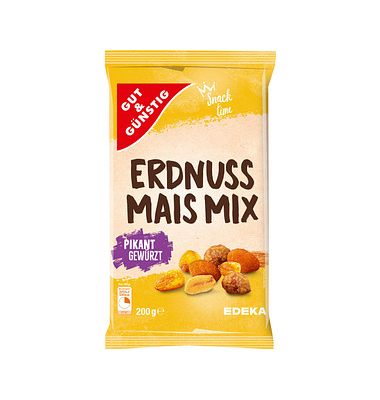 Erdnuss-Mais-Mix Nüsse 200,0 g Nuss-Mix Erdnuss-Mais-Mix Nüsse 200,0 g Nuss-Mix
