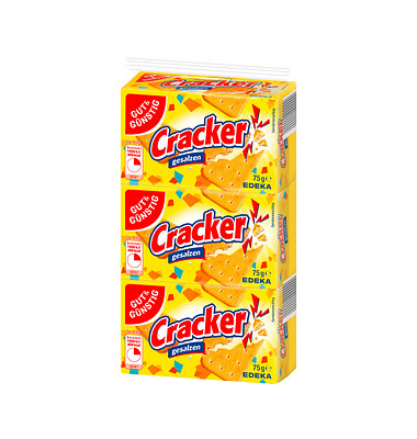 GUT&GÜNSTIG Cracker Knabbereien 3 x 75,0 g GUT&GÜNSTIG Cracker Knabbereien 3 x 75,0 g