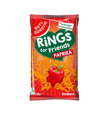 Kartoffelringe Paprika Chips 100,0 g Chips