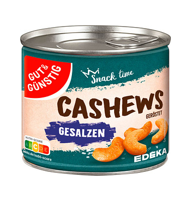 geröstet & gesalzen Nüsse 150,0 g Cashewnüsse geröstet & gesalzen Nüsse 150,0 g Cashewnüsse