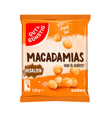 geröstet & gesalzen Kerne 125,0 g Macadamianüsse