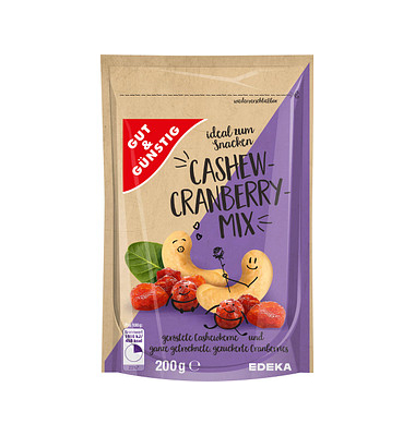 Cashew-Cranberry-Mix Nüsse 200,0 g Nuss-Frucht-Mix Cashew-Cranberry-Mix Nüsse 200,0 g Nuss-Frucht-Mix