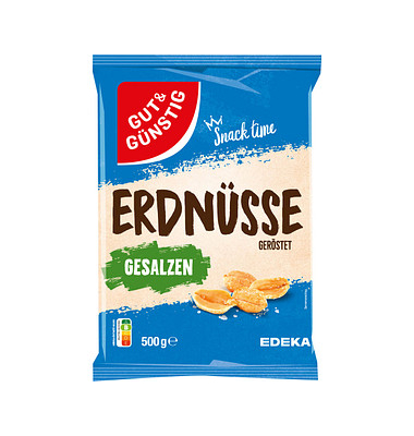GUT&GÜNSTIG geröstet & gesalzen Erdnüsse 500,0 g GUT&GÜNSTIG geröstet & gesalzen Erdnüsse 500,0 g