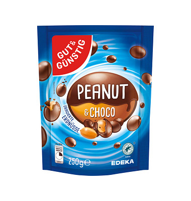 GUT&GÜNSTIG Peanut & Choco Erdnüsse 250,0 g GUT&GÜNSTIG Peanut & Choco Erdnüsse 250,0 g